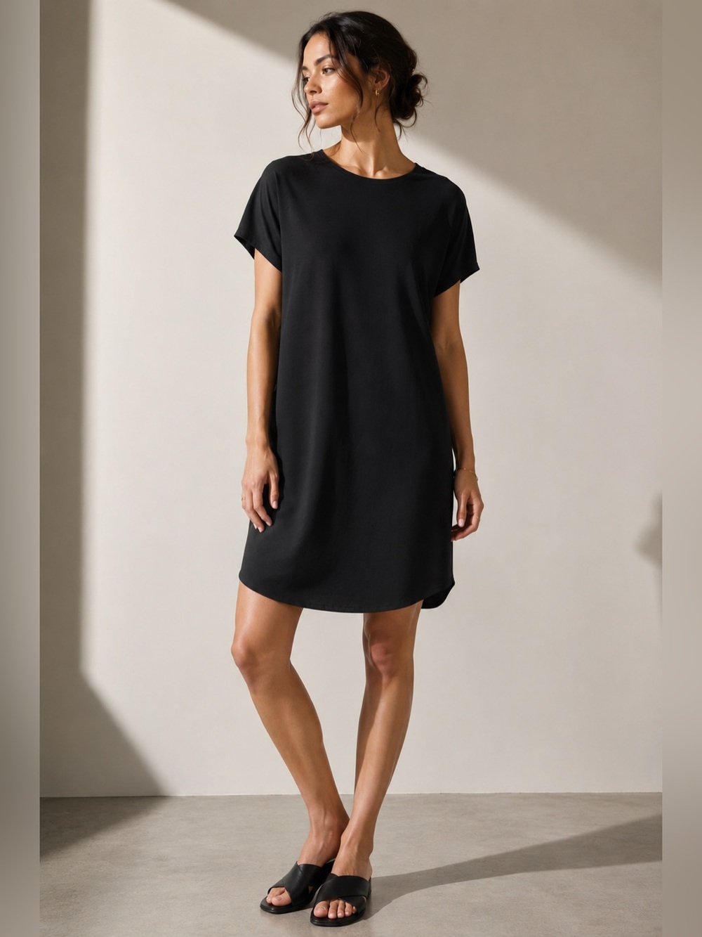 Madewell Black Button Back Day Dress L